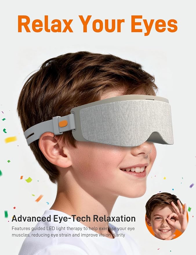 EVA BELLE Eye Mask Sleeping Mask for Computer Users, Christmas Birthday Gifts for Women Men Teenagers Old Man, Sleep Improvement with Bluetooth Music, Sleep Mask for Eye Strain, Gray