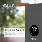 LivePure 1.2 L (.3 Gallon) Ultrasonic Cool Mist Top Fill Digital Humidifier with LED Display Screen, Graphite