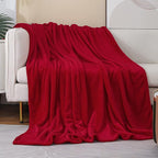 JIAHANNHA Fleece Blanket King Size Red 108 by 90 Inches Blankets for Couch Sofa Bed 280GSM,Super Soft Cozy and Luxury Bed Blanket for All Season