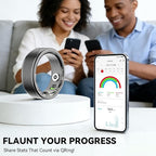 Smart Ring for Women Men,Fitness Ring with 24/7 Activity Tracking,Stress,Sleep Monitoring,No APP Subscription Fees,Compatible with iOS & Android, HarmonyOS Black, 8#