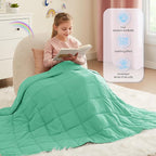 HOSUKKO Weighted Blanket - 3 lbs Green Heavy Blanket - Breathable Blanket(20 * 30 inches, 3 lbs)