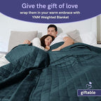 YnM Exclusive Weighted Blanket, Soothing Cotton, Smallest Compartments, Bed Blanket for One Person of 140lbs, Ideal for Twin/Full Bed (48x72 Inches, 15 Pounds, Peacock/Grey Reversible)