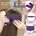 LC-dolida Sleep Mask with Bluetooth Headphones, Ice Silk Sleep Headphones with Bluetooth 5.4, Total Blackout Eye Mask for Sleeping, Sleep Soft Mask for Women Men, All Night Sleep, Travel(Purple)