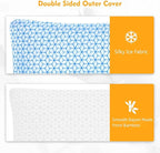 Love Attitude Bed Pillow King Size 1 Pack, Shredded Memory Foam Pillow Adjustable, Cooling Pillow Soft and Supportive for Side Back Stomach Sleepers