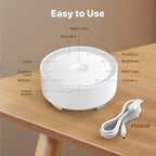 Kipcush White Noise Machine for Sleeping, 20 Soothing Sounds Including White Pink Brown Noise, Fan and Nature, Custom Shortcut Buttons, Dimmable Night Light, 8 Hour Timer, USB Powered