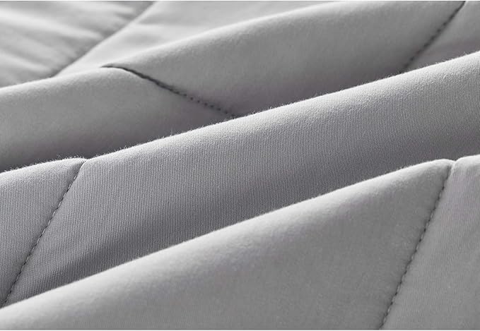 TONGDADA Kids Weighted Blanket | 40''x60'',7lbs | for Child Between 55-80 lbs | Premium Cotton Material with Glass Beads | Light Grey