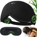 3D Sleep Headphones with Bluetooth 5.4 Sleep Mask, Bamboo Cotton Music Wireless Bluetooth Eye Mask for Sleeping, Earphones HD Speaker Microphone for Travel, Gifts for Men Women, Removable