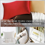 ZIMASILK 100% Pure Mulberry Silk Pillowcase for Hair and Skin Health,Soft and Smooth,Both Sides Premium Grade 6A Silk,600 Thread Count,with Hidden Zipper,1pc(Toddler 13''x18'',White)