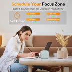 Portable Sound Machine for Travel, White Noise Sound Machine for Sleeping with Night Light, 20 Quality Non-looping Sounds, Headphone Jack, Memory, Timer for Adults,Hotel(Green)