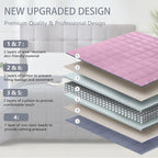 Weighted Blanket for Adults 12lbs, 60"x80", Queen Size Cooling Heavy Throw Blanket for 110-130lbs, Microfiber Soft Thick Big Blankets Weighted Comforter Gift for Sleeping, Pink Grey
