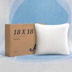 AM AEROMAX 18x18 Inch Memory Foam Pillow Insert, Firm & Fluffy Square Throw Pillow for Couch and Bed, Premium Decorative Stuffer, Heavy Duty & Non-Flattening