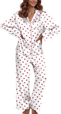 Ekouaer Pajamas For Women Set Silk Pjs 2 Piece Satin Sleepwear Long Sleeve Button Down Lounge Sets With Pant
