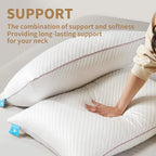 Pillows Queen Size Set of 2 Cooling Shredded Memory Foam Pillows 2 Pack for Sleeping for Side Back Stomach Sleepers