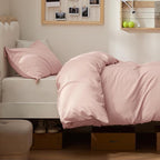 Bedsure Duvet Cover Twin/Twin XL Size - Soft Double Brushed Bedding Set for Kids & Adults, Zipper Closure, 2 Pieces, Includes 1 Duvet Cover (68"x90") & 1 Pillow Sham, NO Comforter, Blush Pink