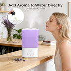 Cool Mist Humidifiers for Bedroom,3.2L Humidifiers for Baby Nursery＆Plants,7-Color Light,Oil Diffuser,Top Fill,360°Nozzle,Timer,24DB Quiet,BPA Free,Tap to Operate,White