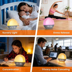 Sunrise Alarm Clock, White Noise Sound Machine USB Charging, Sunrise Lamp for Bedrooms, 10 Natural Wake Up RGB Night Light, 20 Soothing Sounds for Heavy Sleepers, Baby, Kids, Adults