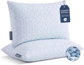 Meoflaw Adjustable Memory Foam Bed Pillows:King Size Shredded Foam Pillow Set of 2 for Sleeping with Removable & Washable Pillowcase for Back,Side & Stoamch Sleeper-Medium Firm