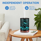 Essential Oil Diffuser 120ML Metal Aromatherapy Diffuser with Timer, Cool Mist Humidifier with Auto Shut-Off & 7 Color Lights for Home Office Spa (Dragonfly)