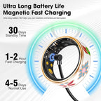Smart Ring for Women & Men, Fitness Tracker with Heart Rate, SpO2, Blood Pressure & Sleep Monitoring, IP68 Waterproof, Long Battery Life, No Monthly Fees, for iPhone Android (9#&Floral)