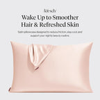 Kitsch Satin Pillowcase with Zipper for Hair & Skin - Softer Than Silk Pillow Cases, Smooth Cooling Satin Pillow Case, Wrinkle-Free, Machine Washable - Pillow Cases Standard Size (19x26) - Blush