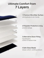 Weighted Idea Weighted Blanket for Adults (Navy Blue,48"x72",20lbs) Cooling Breathable Heavy Blanket with Premium Glass Beads All-Season Soft Thick Comfort