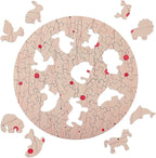 68 PCS Jigsaw Puzzle for Adults Personalized Picture Puzzle Light Peach Pattern Customized Wooden Puzzle for Family, Birthday, Wedding, Game Nights Gifts Animal Alien Shape Puzzle