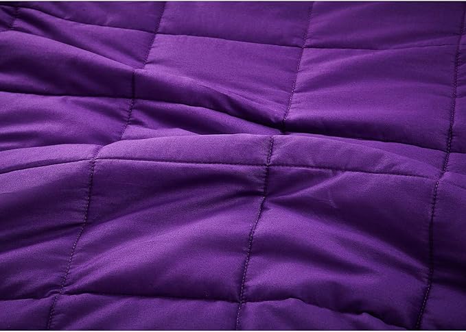 TONGDADA Kids Weighted Blanket | 40''x60'',7lbs | for Child Between 55-80 lbs | Premium Cotton Material with Glass Beads | Violet