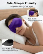3 Pack Sleep Masks for Women & Men: True Blackout Eye Mask for Sleeping, 3D Contoured Zero Eye Pressure, Lash-Friendly, Side Sleeper Comfort, Airplane Travel Essentials, Night Eye Cover Blindfold