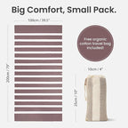 SummerSand Microfiber Beach Towel Extra Large (79 x 39.5 in) - Quick Dry, Sand Free - Compact and Lightweight for Travel - Recycled Materials - Travel Bag Incl - Oversized Pool Towel – Dusty Rose