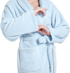 Plush Soft Robes for Women, Premium Fleece Womens Robe Cozy Warm Bathrobe