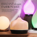 Porseme 500ml Glass Essential Oil Diffuser Aromatherapy Ultrasonic Cool Mist Humidifier 15-21 Running Hours Waterless Auto-Off Air Diffusers for Sleeping Yoga Working Spa(Pure Pink)