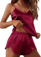 Ekouaer Satin Pajama Sets for Women 2 Piece Silky Cami Pj Set Soft Nightwear Lingerie Sleepwear Set