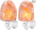 AMIR (Upgraded) Salt Lamp, Natural Himalayan Crystal Salt Light with 4 Bulbs, 11.2oz Mini Hand Carved Night Light, with UL-Certified Wall Plug, Decoration Salt Rock Lamp (2 Pack)