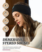 Perytong Sleep Headphones for Sleeping, Bluetooth Wireless Sports Headband, Cozy Lightweight Headband Headphones Hi-Fi Stereo Ergonomic ASMR Sleep Headphone Cool Gadget Gift for Women Men