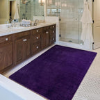 Andecor Purple Living Room Area Rug, 6x9 Ft Shag Washable Fuzzy Bedroom Rugs, Soft Fluffy Indoor Carpets for Dorm Boys Girls Kids Room Nursery Home Decor