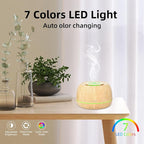 SEEDSEEL 300ML Essential Oil Diffuser 8 Hours Run Time, Aromatherapy Diffuser with Remote Control,7-Color LED for Home