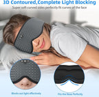 Sleeping Eye Mask with Bluetooth Headphones, 3D Sleep Eye Mask, Adjustable Sleep Mask for Men Women, Bluetooth Sleep Mask for Light Block Out
