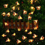 Honeybee Solar String Lights,Waterproof 20FT 30Led Bumble Bee Shape Solar Powered Fairy String Lights for Outdoor Garden Summer Party Wedding Xmas Decoration(Warm White)