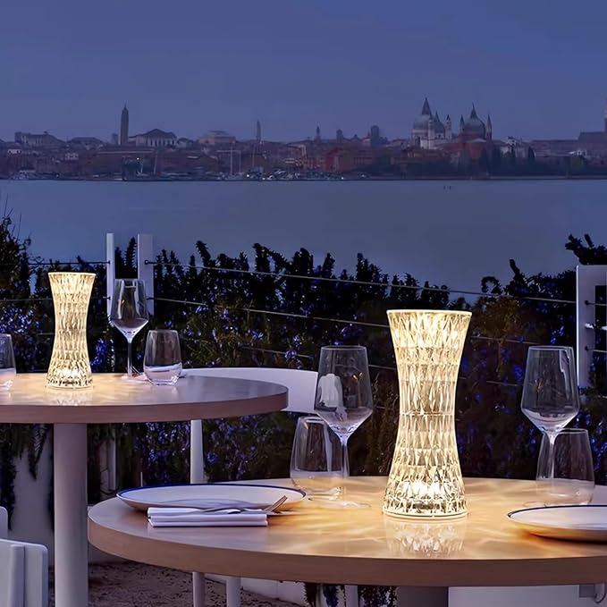 Touch Control Crystal Table Lamp,16 Color Changing Diamond Bedside Lamp,USB Charging Acrylic Lamp,LED Night Light Crystal Diamond Table Lamp,Bedroom,Living Room,Office Decoration