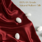 ZIMASILK 100% Mulberry Silk Pillowcase for Hair and Skin Health,Soft and Smooth,Both Sides Premium Grade 6A Silk,600 Thread Count,with Hidden Zipper,1pc (Standard 20''x26'',Burgundy)