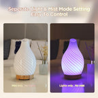 INRORANS Art Glass Essential Oil Diffuser - 160ml Ultrasonic Cool Mist Scent Aroma Aromatherapy Diffuser, Intermittent with Auto Shut-Off Timer Setting &7 Colors Night Light for Home -Ethereal Time