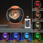 Large 3D Galaxy Crystal Ball Night Light, Crystal Lamp 16 Color Changing with Remote Control for Bedroom Decor, Ideal Birthday Gift for Teens Boys and Girls, Galaxy Model