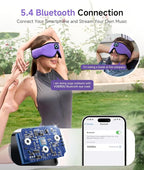 Voerou Bluetooth 3D Sleep Mask with Headphones, Wireless Adjustable Eye Mask Sleeping Headphones with Ultra-Thin HD Stereo Speakers, Suitable for Sleep Office Naps Travel, New Technology Gadgets
