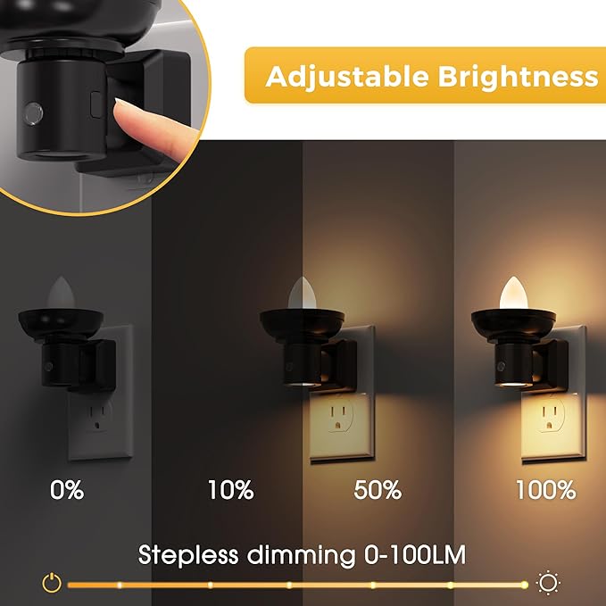 L LOHAS LED Night Light, Night Lights Plug into Wall, 3000K Warm White, Farmhouse Barn Plug in Light with Dusk to Dawn Sensor, for Bedroom, Bathroom, Kitchen, Hallway