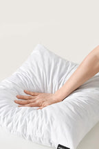 basic home 18x18 Pillow Inserts-Shredded Latex Memory Foam Fill-High Density Throw Pillow Inserts with Long Support-Home Couch Hotel Collection-Cotton Fabric-2 Pack