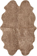 Nordic Sheep Real Sheepskin Rug 4x6 ft | Sheepskin Rugs for Living Room and Sofa | Large Bedside Rugs for Bedrooms is Breathable & Heat-regulating | Fluffy Rug in Color Light Brown