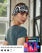 LC-dolida Sleep Headphones Headband Bluetooth 5.4, Sports Headband Earphones Wireless with Speaker Microphone USB C for Women Sleeping Gift Workout Jogging Yoga Insomnia Travel Meditation