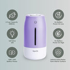 Aqua Glo Personal, Portable Humidifiers for Bedroom – Ultrasonic Cool Mist Humidifier with Built In Rechargeable Battery. Air Humidifier for Baby, Plants, Home, Office, Travel. Lavender