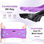Sleep Headphones Bluetooth 6.0 Headband, 20Hr Headband Headphones with HD Stereo Speakers, Sports Wireless Earphones for Side Sleepers Workout Yoga Travel Meditation, Gifts for Women Men,Purple