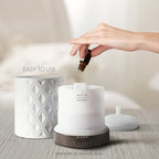 Earnest Living Essential Oil Diffuser for Large Room White Ceramic 250ml Aromatherapy Diffuser with 4 Timers 7 Night Lights and Auto Off Function for Home Gift